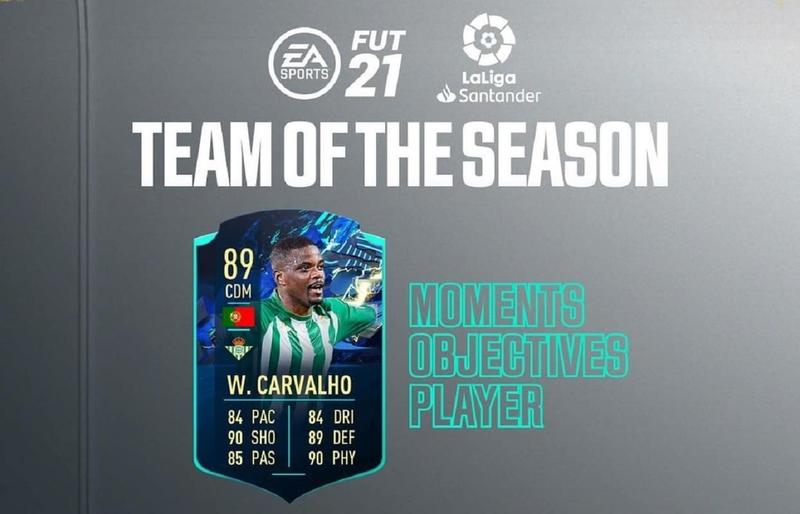 Haga clic en la imagen para ver una versión más grande  Nombre:	FIFA-21-William-Carvalho-TOTS-Moments-Objetivos-Requisitos.jpg Visitas:	2 Size:	40,6 KB ID:	7606889